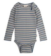 Petit Piao Body L/æ - Rib - Modal - Deep Kobolt/Grey Stone