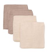 Pippi Muslinfiltar - 4-pack - 65x65 cm - Nomad/Beige