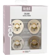 BIBS Colour Nappar - Stl. 2 - 4-pack - Rund - Vanilla Mix