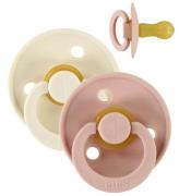 BIBS Colour Nappar - Stl. 2 - 2-pack - Rund - Ivory/Blush