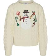 Vero Moda Girl Tröja - Stickad - VmSnowman - Birch/Paljett