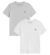 Calvin Klein T-shirts - 2-pack - White/Light Grey Heather