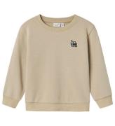 Name It Sweatshirt - NmmVallen - Pure Cashmere/Grävmaskin m. Pri