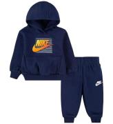 Nike Sweatset - Midnight Marinblå m. Orange