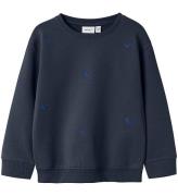 Name It Sweatshirt - NmmBen - Marinblå Blazer m. Dinos