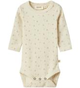 Lil' Atelier Body L/æ - Rib - NbfGago - Turtledove/Flower