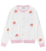 Stella McCartney Kids Cardigan - Stickad - Ivory/Rosa