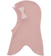 Racing Kids Balaclava - Enkel - Dusty Rose m. Rosett