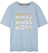 BOSS T-shirt - persiska Blue m. Tryck