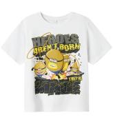 Name It T-shirt - Minions - NkmOby - Bright White m. Tryck