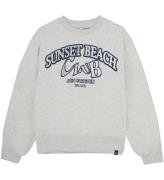 Indisk Blue Jeans Sweatshirt - Melange - Cloud m. Tryck