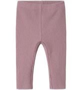 Name It Leggings - Rib - NbfDikka - Elderberry m. HÃ¥lmÃ¶nster