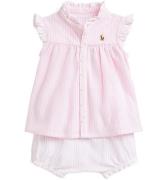 Polo Ralph Lauren Topp/Bloomers - Rosa/Vitrandig