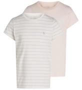 Calvin Klein T-shirt - 2-pack - Stripe Slim - Silver Peony/Purpl