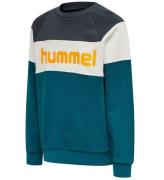 Hummel Sweatshirt - HMLClaes - Turkos/Svart