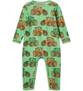 SmÃ¥folk Onesie - Minty Green Tea m. Traktorer