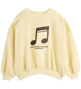 Mini Rodini Sweatshirt - Notera - Damm Gul m. Svart