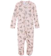 Joha Onesie m. FÃ¶tter - Viskos/Bambu - Rosa m. Ã?nder