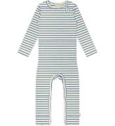 Petit Piao Onesie - Rib - Modal - Allure Blue/Dark Off White