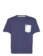Contrast Pocket T-Shirt Blue Lyle & Scott