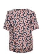 Blouse With Diagonale Frill Pink Park Lane