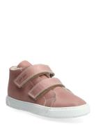 Velcro High Top Fur Sneaker Pink Pom Pom