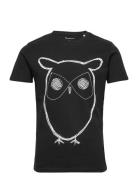 Alder Big Owl Tee - Gots/Vegan Black Knowledge Cotton Apparel