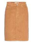 Straight Cord Hw Skirt Brown Tommy Hilfiger