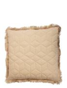 Day Quilted Velvet Cushion Fringes Beige DAY Home