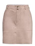 Faux Suede Skirt With A Jersey Inner Surface Pink Esprit Casual
