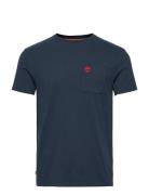 Dunstan River Chest Pocket Short Sleeve Tee Dark Sapphire Blue Timberl...