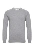 Slhnewcoban Lambs Wool Crew Neck W Noos Grey Selected Homme