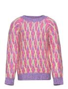 Kogmellie L/S O-Neck Pullover Cp Knt Patterned Kids Only