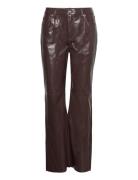 Vmkithy Hr Loose Str Glossy Pl Pant Brown Vero Moda