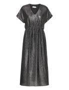 Viaddax S/S V-Neck Mid Calf Dress/Dc Grey Vila