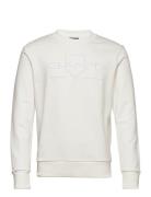 Reg Tonal Shield Cneck Sweat White GANT