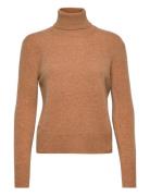 Recycled Wool Roll Neck Sweater Brown Calvin Klein