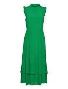 Midi Length Ruffle Dress Green IVY OAK