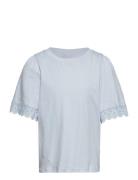 Vmpanna Glenn Ss Lace Top Girl Blue Vero Moda Girl