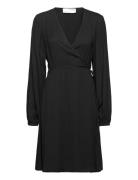 Slffiola Ls Wrap Dress Black Selected Femme