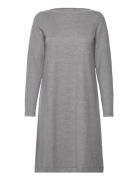 Midi Dress With A Sparkly Boat Neckline Grey Esprit Collection
