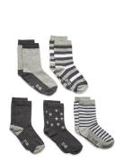 Sock W. Pattern Grey Minymo