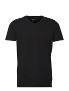 Mens Stretch V-Neck Tee S/S Black Lindbergh