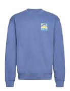 Geo Back Print Sweatshirt Blue Penfield