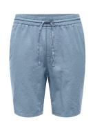 Onslinus 0007 Cot Lin Shorts Noos Blue ONLY & SONS