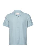 Short-Sleeved Cuban Shirt Blue Revolution