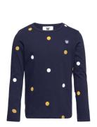 Kim Pois Kids Long Sleeve Gots Navy Wood Wood