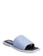 Bialillie Braided Slide Smooth Leather Blue Bianco