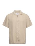 Slhrelax-Pastel-Linen Shirt Ss Resort W Beige Selected Homme