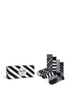 4-Pack Classic Black & White Socks Gift Set Black Happy Socks